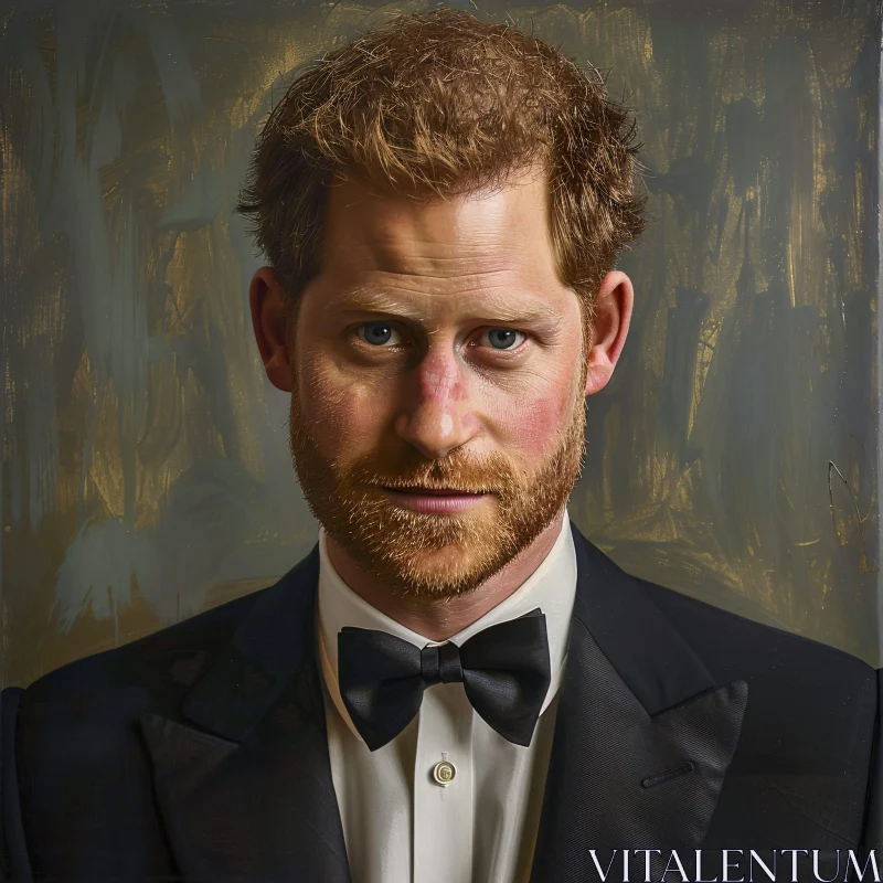 Prince Harry in a Tuxedo AI Image