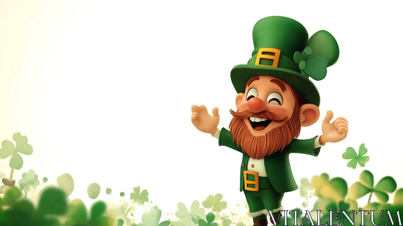 Whimsical Leprechaun St. Patrick's Day Celebration AI Image