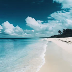 White Sand Beach and Blue Sky