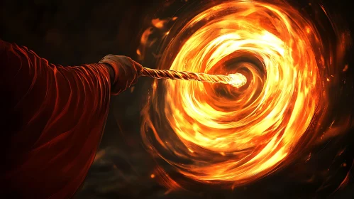 Swirling Fire Portal Art