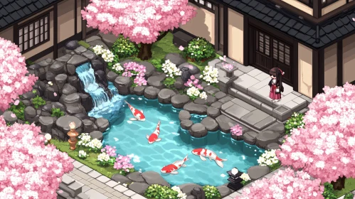 Peaceful Japanese Garden Scene