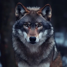 Intense Wolf Gaze - Wildlife Photography