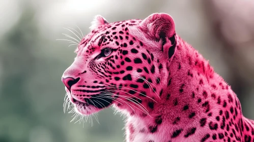 Unique Pink Leopard Close-Up