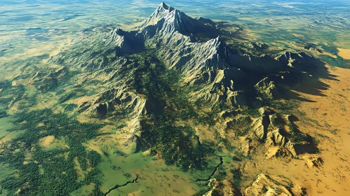 Mountain Range Aerial Landscape