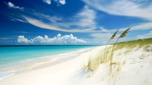 White Sand Beach and Blue Sky