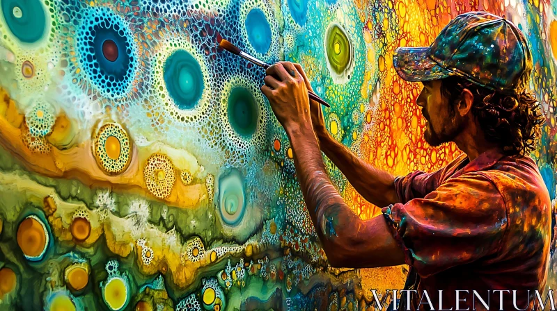Colorful Abstract Painting Creation AI Image