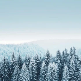 Tranquil Snowy Forest on a Winter Morning