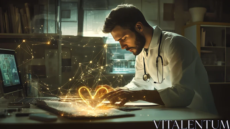 AI ART Digital Heart Interface: A Medical Professional's Touch