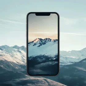 Iphone with Mountain Landscape