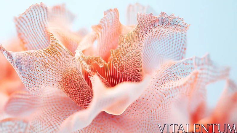 Undulating Coral Abstract AI Image