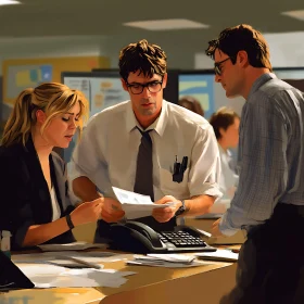 Teamwork in Office Environment