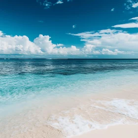 Seascape with Turquoise Water and Blue Sky