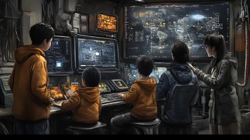 Team Analyzing Data on Multiple Screens