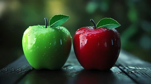 Green and Red Apples