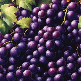 Abundance of Ripe Grapes Artwork