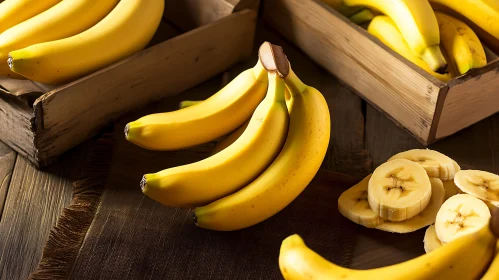 Ripe Bananas Still Life