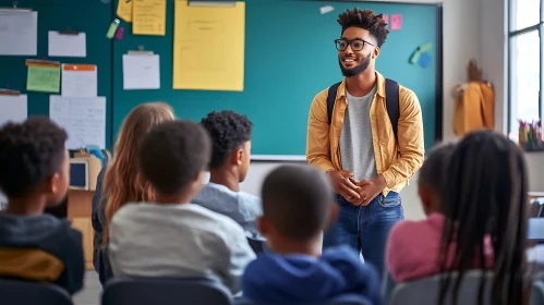 Teacher Inspiring Students in Class
