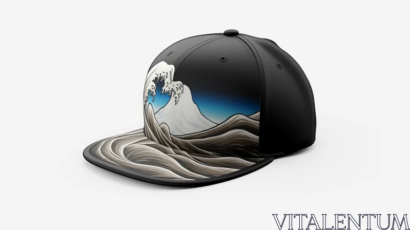 Captivating Artwork of a Great Wave with Mockup Effect AI Image