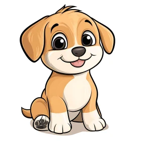 Cute Smiling Puppy Artwork