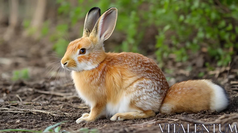 Whimsical Fox-Rabbit Creature in the Wild AI Image