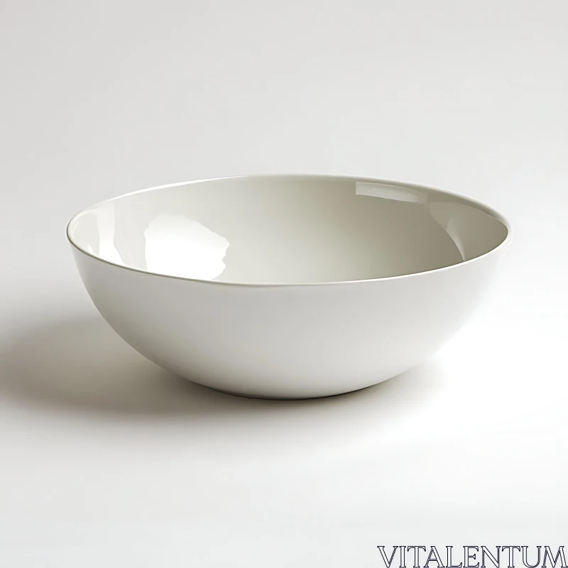 AI ART Minimalist White Kitchenware Bowl