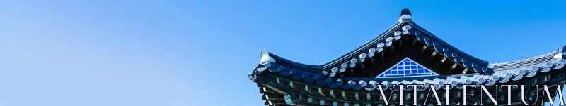 Ornate Asian Roof and Sky AI Image