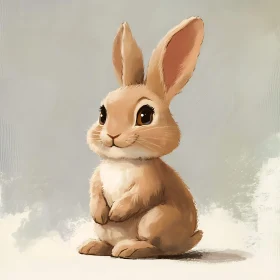 Charming Bunny Artwork with Expressive Eyes