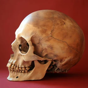 Human Skull Profile Art