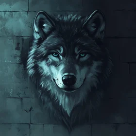 Wolf Head on Wall Art