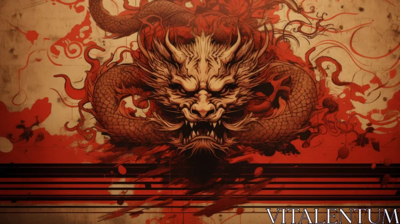 Chinese Dragon in Comic Book Art Style AI Image