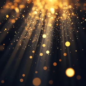 Ethereal Golden Lights Shimmering Down