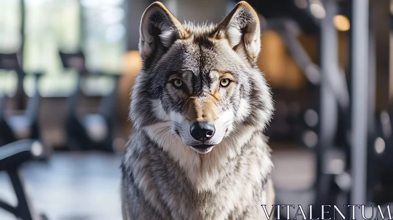 Close-up of a Wolf AI Image