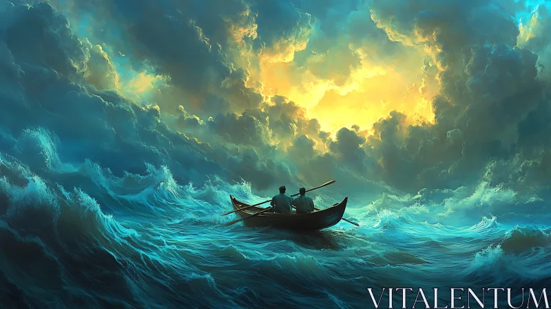 AI ART Navigating Rough Seas: A Journey of Two