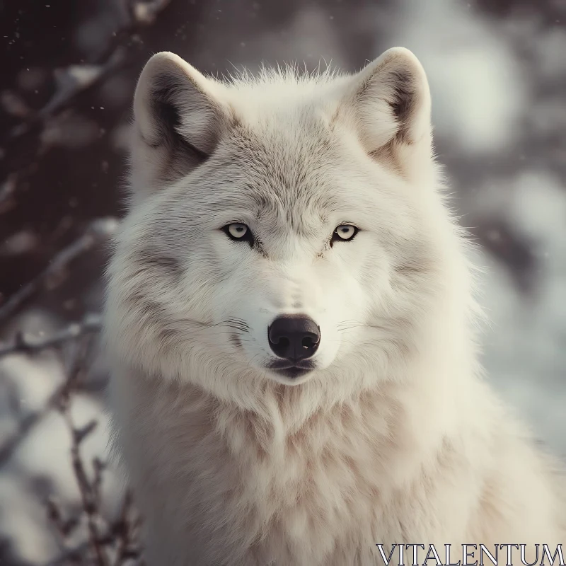 Arctic Wolf Stare AI Image