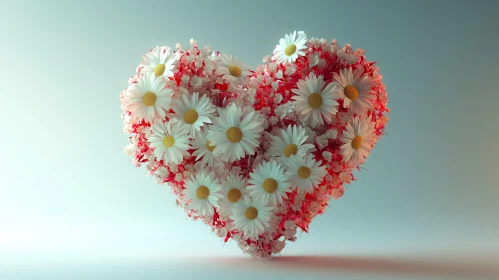 Heart-Made of White and Red Flowers