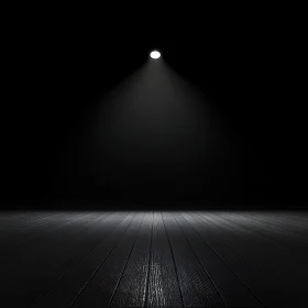 Spotlight on Wooden Floor