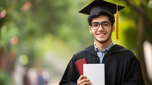 Young Graduate Smiling with Diploma