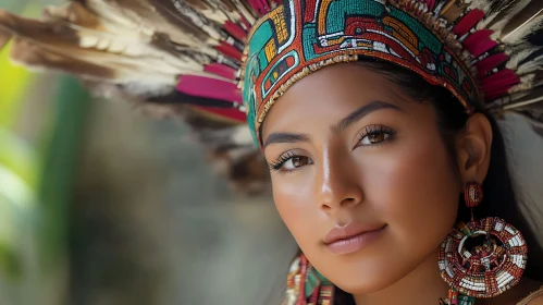 Cultural Portrait of Indigenous Woman