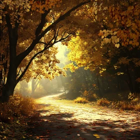 Autumnal Forest Path