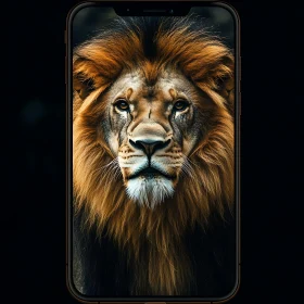 Lion Portrait Mobile Wallpaper