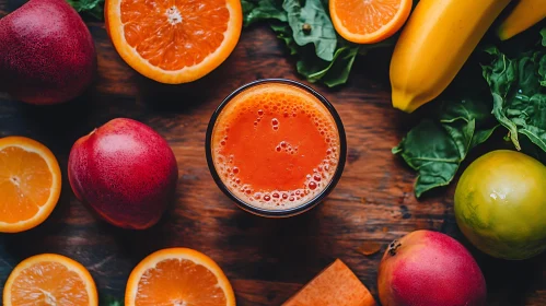 Vibrant Fruit Smoothie Composition