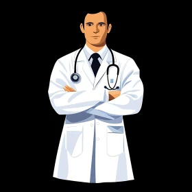 Confident Doctor in White Coat