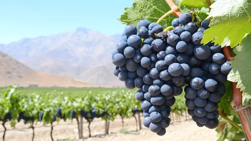 Sun-Kissed Grapes in a Picturesque Vineyard