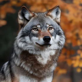 Majestic Wolf in the Wild