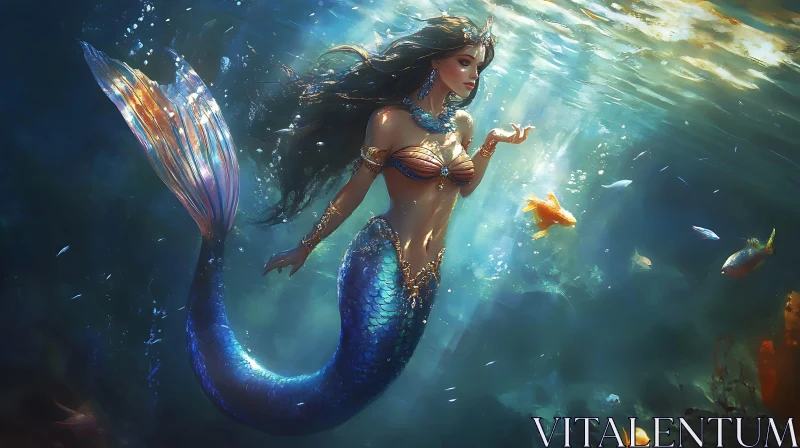 AI ART Ocean's Jewel: A Mermaid's Tale