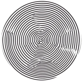 Hypnotic Black and White Spiral Design