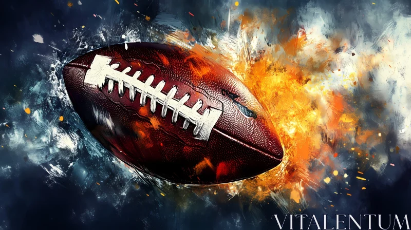 Explosive American Football Art: Energy & Motion AI Image