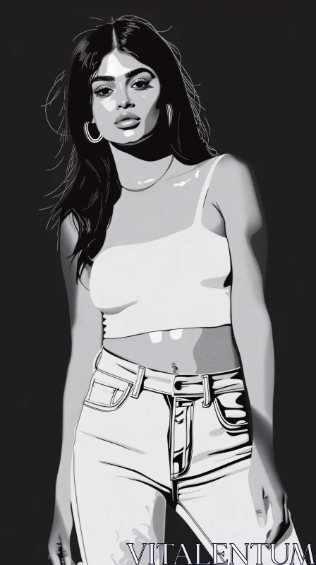 Pop Art of Kylie Jenner AI Image