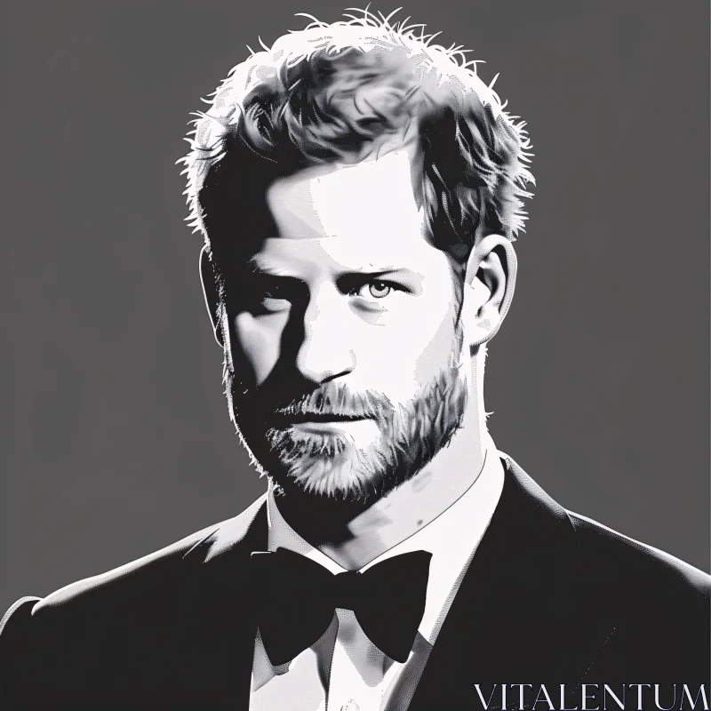 AI ART Formal Portrait of Prince Harry