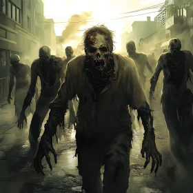 Undead Horde Roams the City Streets